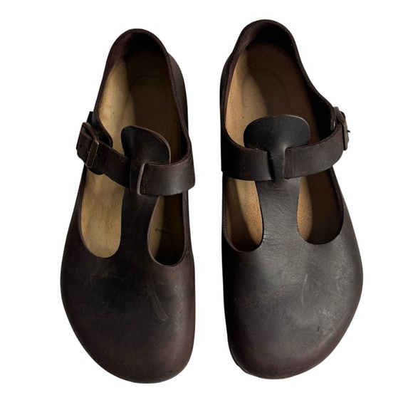 Birkenstock London Oiled Leather Flat Mary Jane Clogs Habana Brown Size 41 - Picture 4 of 11